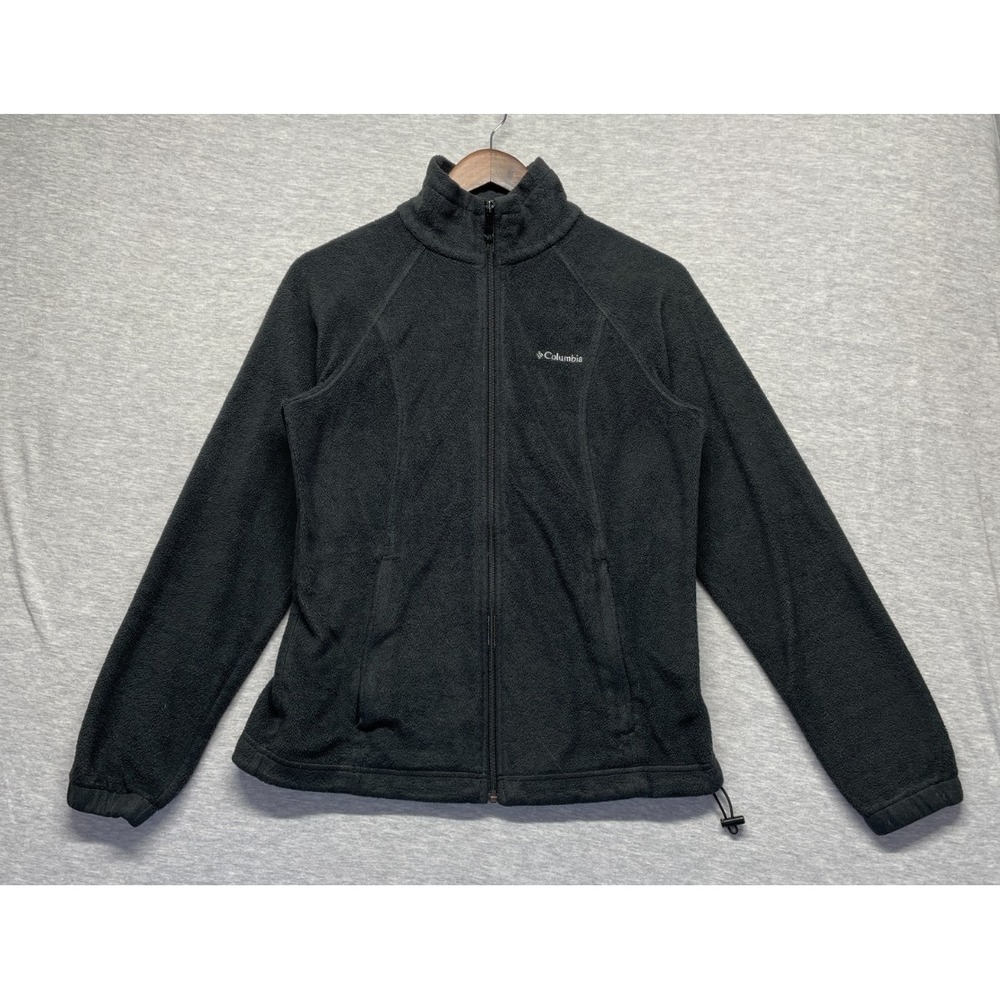 Columbia Benton Springs Fleece Jacket Women's Medium Black Long Sleeve Full Zip